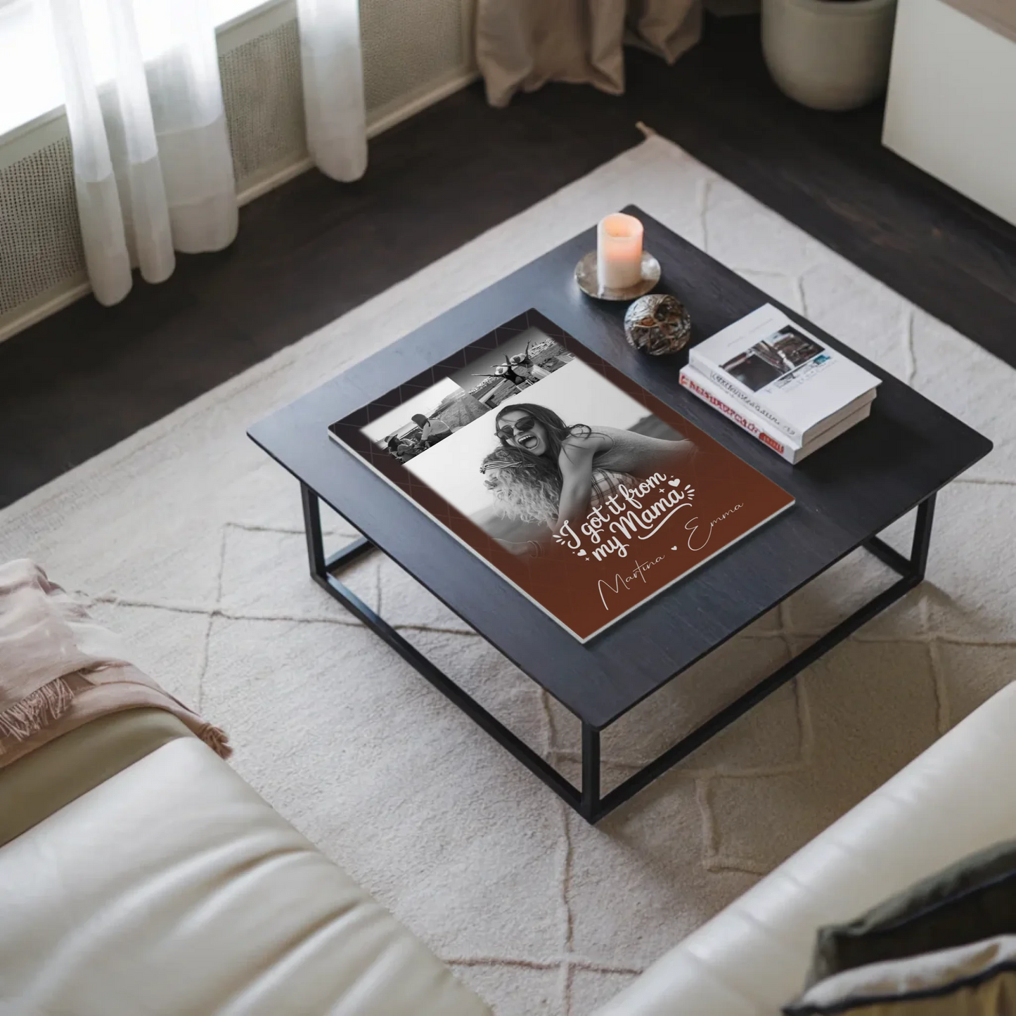 Personalisierte Mama Plakat mit 3 Fotos Der Grund warum ich lächle Geschenkidee für Mütter