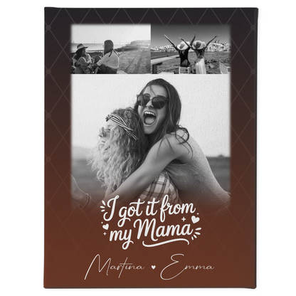 Personalisierte Leinwand Mama mit 3 Fotos Der Grund warum ich lächle Geschenk für Mama 1