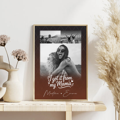 Poster Für Mama personalisiert mit 3 Fotos Der Grund warum ich lächle Geschenkidee