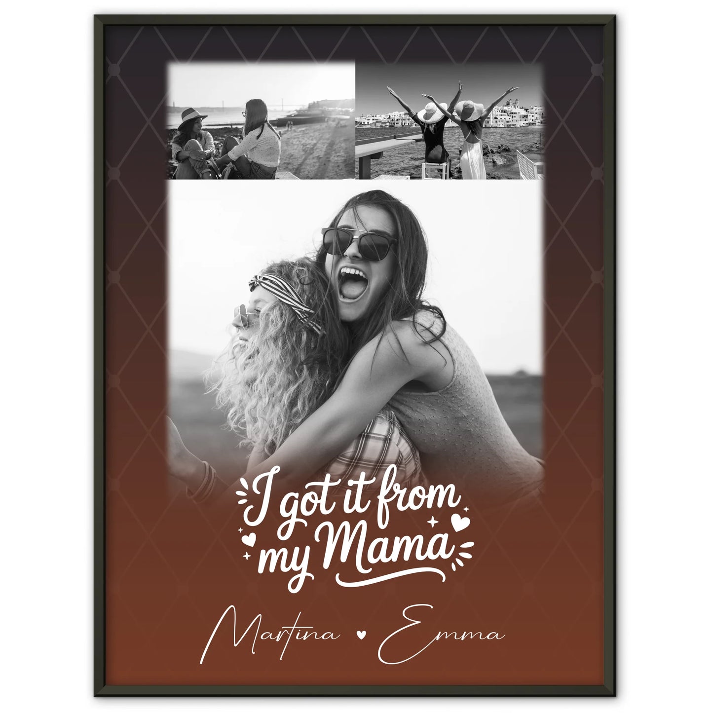 Poster Für Mama personalisiert mit 3 Fotos Der Grund warum ich lächle Geschenkidee