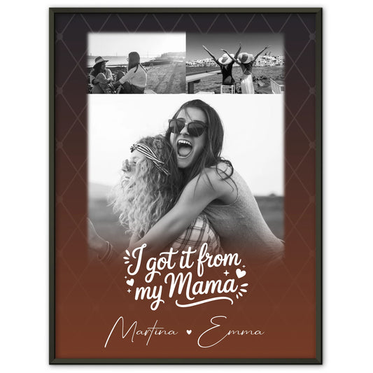 Poster Für Mama personalisiert mit 3 Fotos Der Grund warum ich lächle Geschenkidee