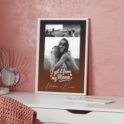 Poster Für Mama personalisiert mit 3 Fotos Der Grund warum ich lächle Geschenkidee