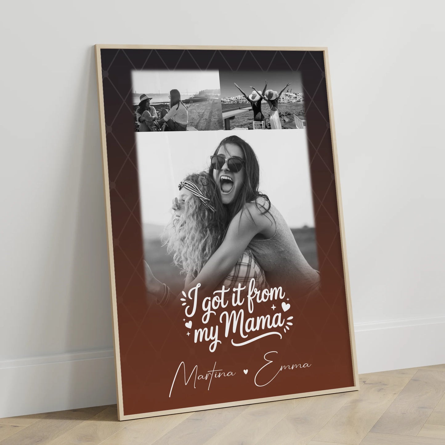 Poster Für Mama personalisiert mit 3 Fotos Der Grund warum ich lächle Geschenkidee