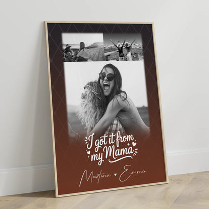 Poster Für Mama personalisiert mit 3 Fotos Der Grund warum ich lächle Geschenkidee