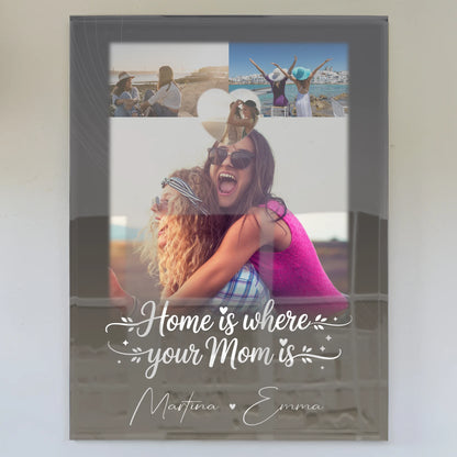 Mama Plakat Acrylglas Bild mit 3 Fotos und Herz Foto Allerbeste Perfekte Person