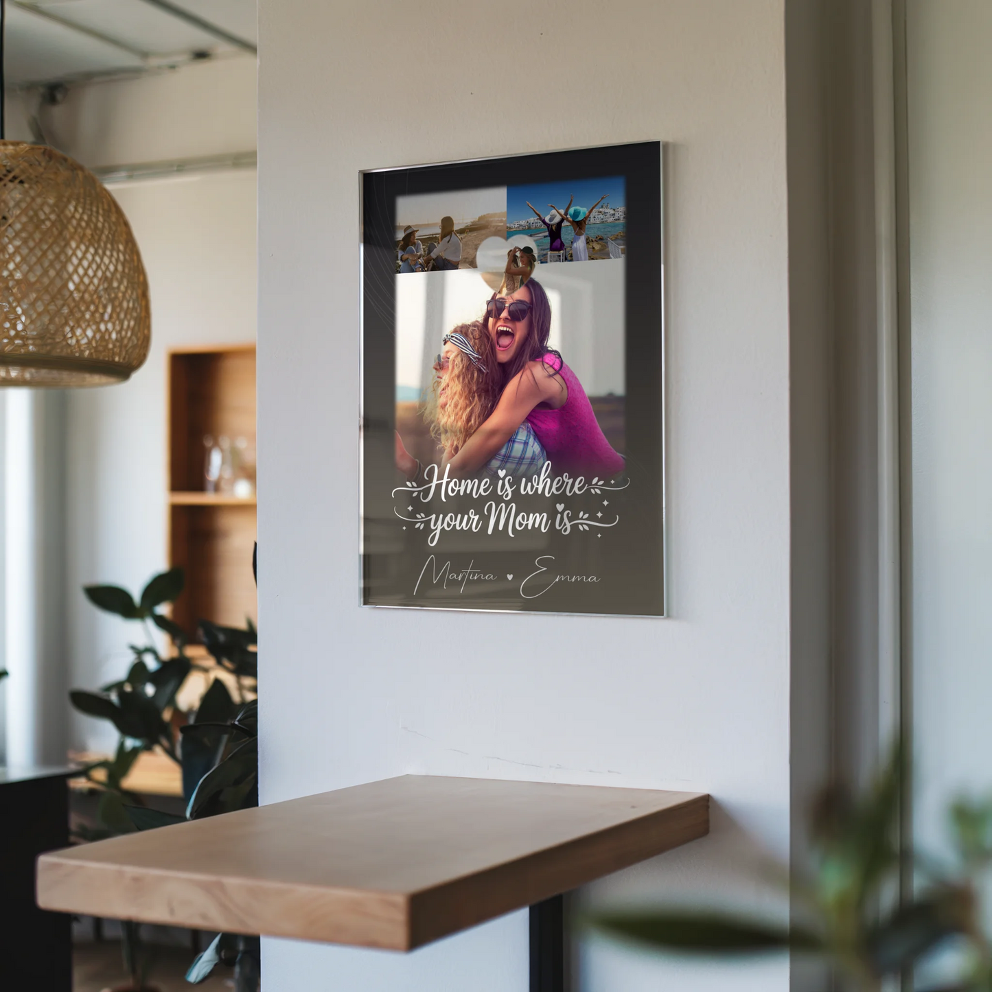 Mama Plakat Acrylglas Bild mit 3 Fotos und Herz Foto Allerbeste Perfekte Person