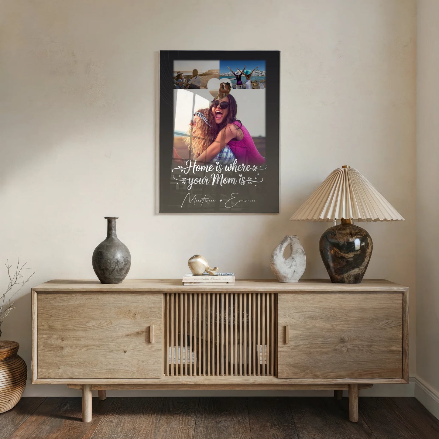 Mama Plakat Acrylglas Bild mit 3 Fotos und Herz Foto Allerbeste Perfekte Person