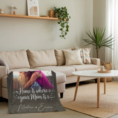 Decke Mit Namen 3 Fotos und 1 Herz Foto Allerbeste Perfekte Person personalisiertes Geschenk 4