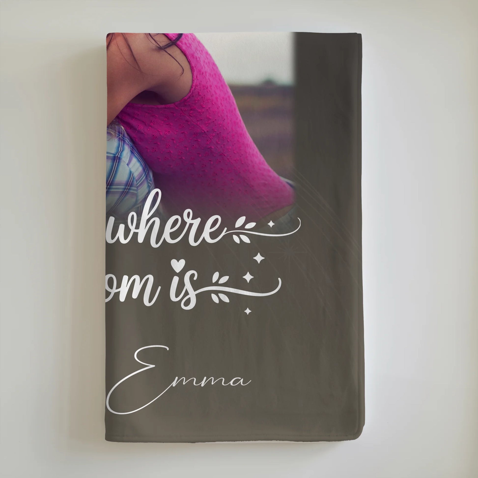 Decke Mit Namen 3 Fotos und 1 Herz Foto Allerbeste Perfekte Person personalisiertes Geschenk 6