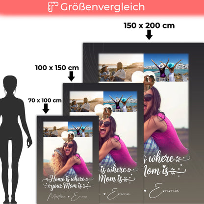 Decke Mit Namen 3 Fotos und 1 Herz Foto Allerbeste Perfekte Person personalisiertes Geschenk 5