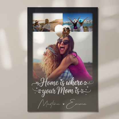 Mama Plakat Fotoboard mit 3 Fotos und 1 Herz Foto Allerbeste Perfekte Person