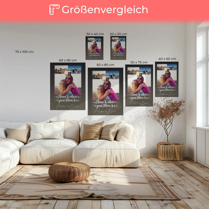 Mama Leinwand mit 3 Fotos und Herz Foto Allerbeste Perfekte Person personalisiertes Geschenk 6