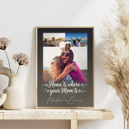 Mama Plakat Poster Allerbeste Perfekte Person mit 3 Fotos und 1 Herz Foto