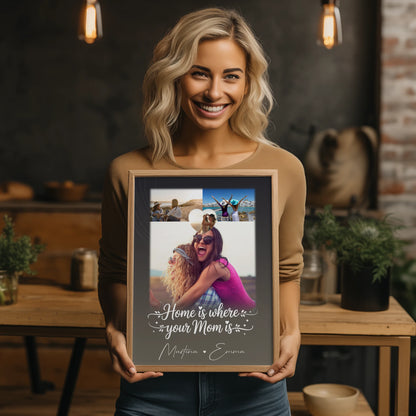 Mama Plakat Poster Allerbeste Perfekte Person mit 3 Fotos und 1 Herz Foto