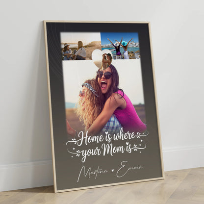 Mama Plakat Poster Allerbeste Perfekte Person mit 3 Fotos und 1 Herz Foto