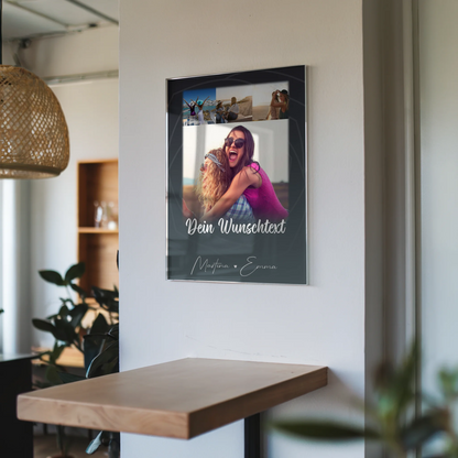 Mama Plakat mit 4 Fotos Wunschtext Du verrückt Ich verrückt personalisiert