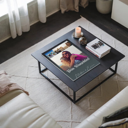 Mama Plakat mit 4 Fotos Wunschtext Du verrückt Ich verrückt personalisiertes Geschenk 3