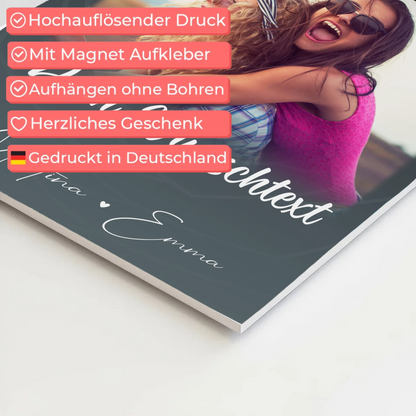 Mama Plakat mit 4 Fotos Wunschtext Du verrückt Ich verrückt personalisiertes Geschenk 4