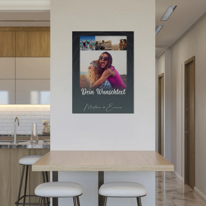Mama Plakat mit 4 Fotos Wunschtext Du verrückt Ich verrückt personalisiertes Geschenk 8