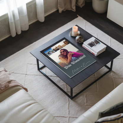 Mama Plakat mit 4 Fotos Wunschtext Du verrückt Ich verrückt personalisiertes Geschenk