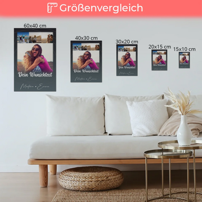 Mama Plakat mit 4 Fotos Wunschtext Du verrückt Ich verrückt personalisiertes Geschenk