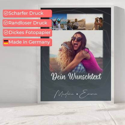 Mama Plakat 4 Fotos und Wunschtext Du verrückt Ich verrückt Passt