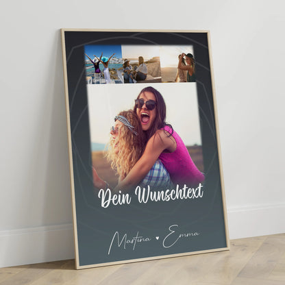 Mama Plakat 4 Fotos und Wunschtext Du verrückt Ich verrückt Passt