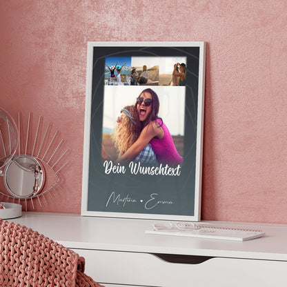 Mama Plakat 4 Fotos und Wunschtext Du verrückt Ich verrückt Passt