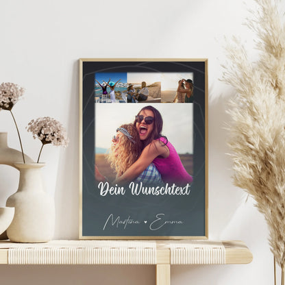 Mama Plakat 4 Fotos und Wunschtext Du verrückt Ich verrückt Passt