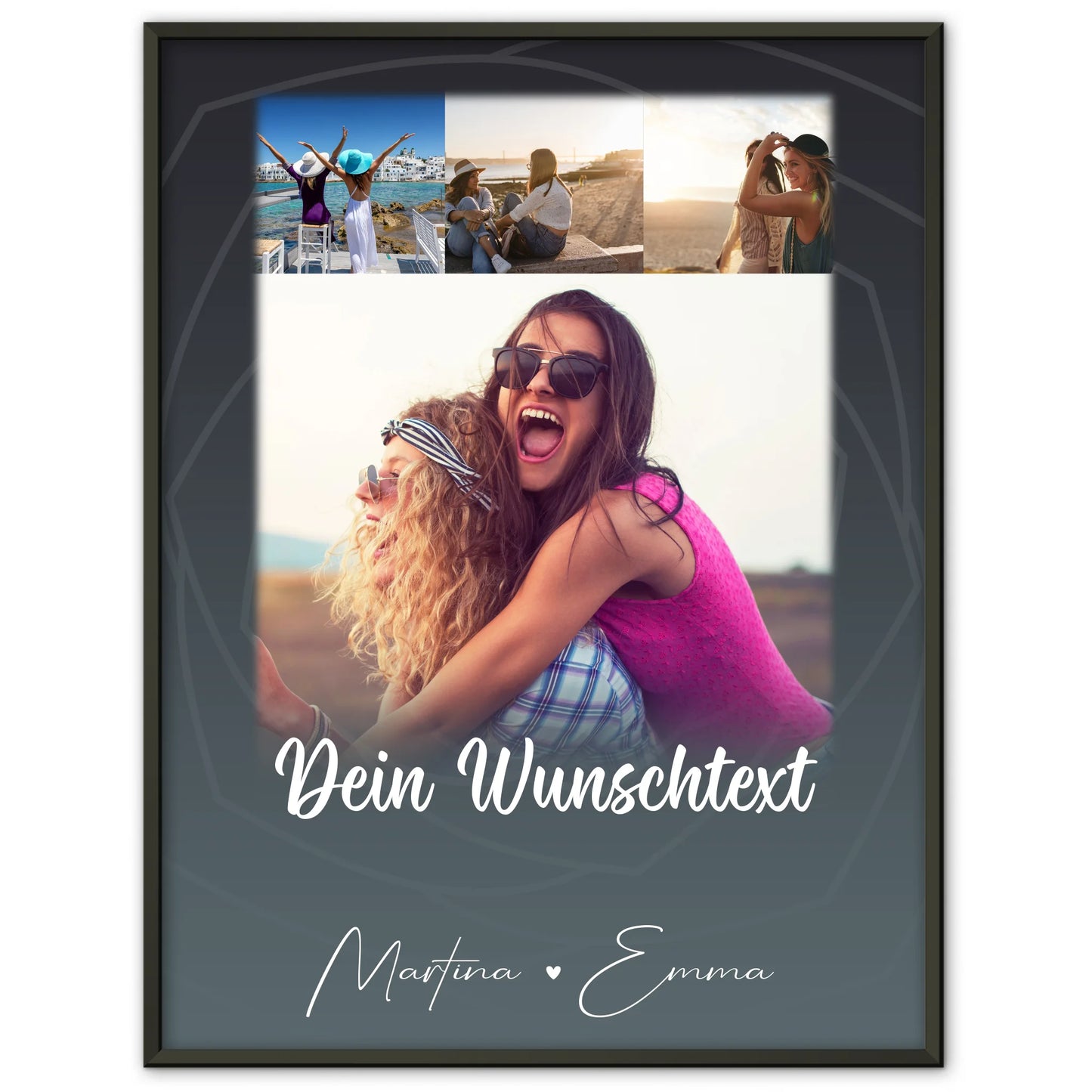 Mama Plakat 4 Fotos und Wunschtext Du verrückt Ich verrückt Passt