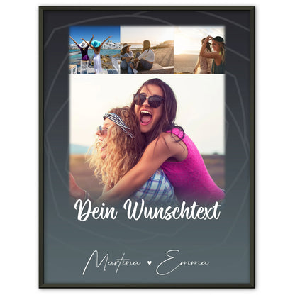 Mama Plakat 4 Fotos und Wunschtext Du verrückt Ich verrückt Passt