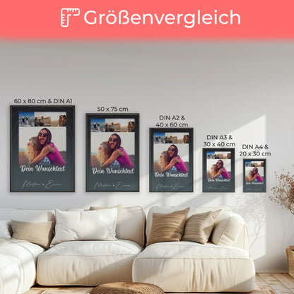Mama Plakat 4 Fotos und Wunschtext Du verrückt Ich verrückt Passt