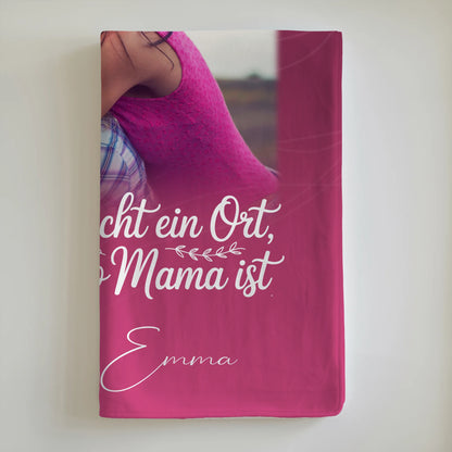 Personalisierte Namensdecke mit 4 Fotos und 1 Herz Foto Du bist cool ich bin cool passt 6