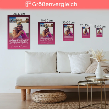 Mama Plakat mit 4 Fotos und 1 Kleines Herz Foto Du bist cool ich bin cool passt perfekt zum personalisierten Geschenk