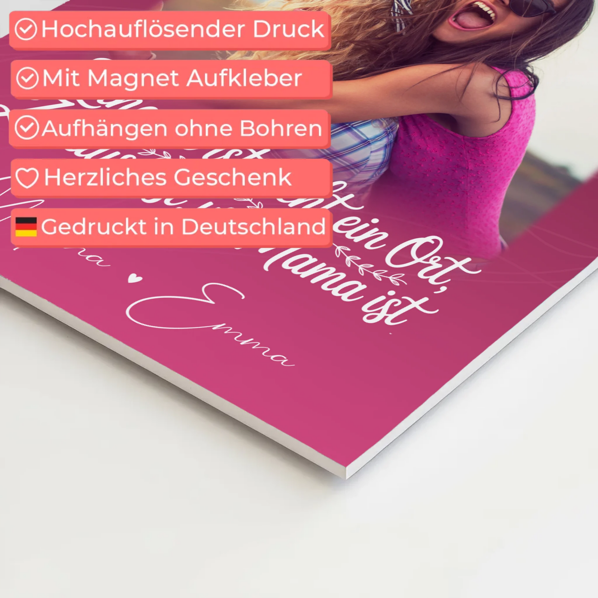 Mama Plakat mit 4 Fotos und 1 Kleines Herz Foto Du bist cool ich bin cool passt perfekt zum personalisierten Geschenk 10