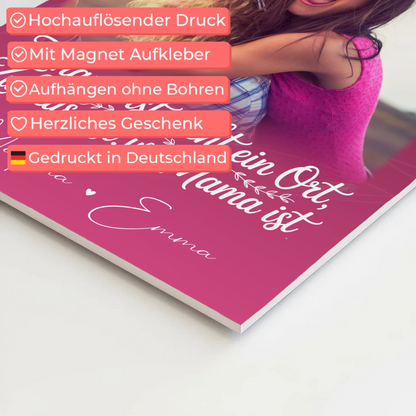 Mama Plakat mit 4 Fotos und 1 Kleines Herz Foto Du bist cool ich bin cool passt perfekt zum personalisierten Geschenk