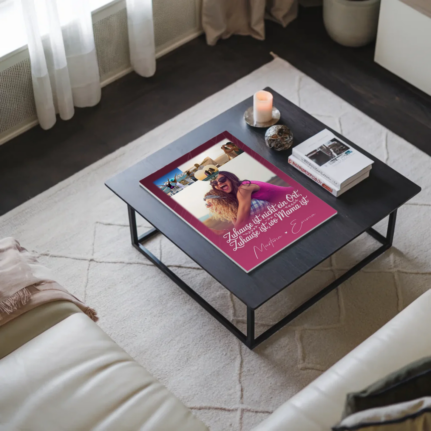 Mama Plakat mit 4 Fotos und 1 Kleines Herz Foto Du bist cool ich bin cool passt perfekt zum personalisierten Geschenk