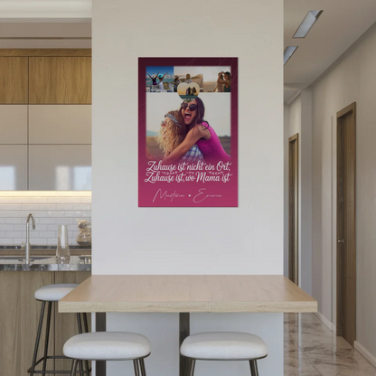 Mama Plakat mit 4 Fotos und 1 Kleines Herz Foto Du bist cool ich bin cool passt perfekt zum personalisierten Geschenk