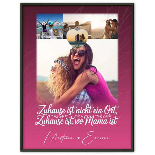 Mutter Tochter Poster 4 Fotos und 1 Kleines Herz Foto Du bist cool ich bin cool passt