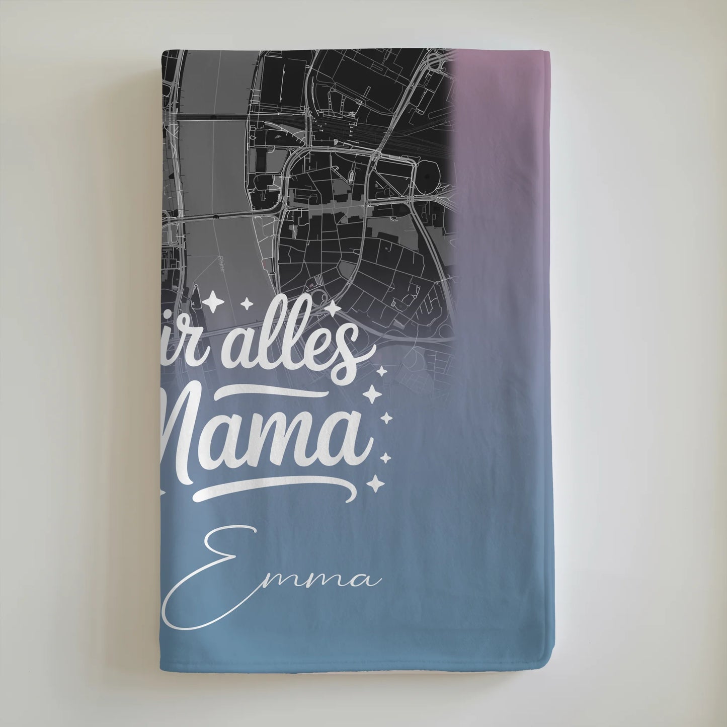 Decke Mama mit 4 Fotos und Karte Personalisiertes Geschenk Einfach mal Danke sagen 6