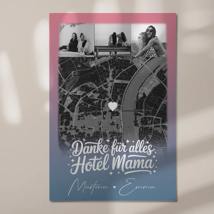 Mama Plakat mit 4 Fotos und Karte Personalisierte Geschenkidee Einfach mal Danke sagen 1