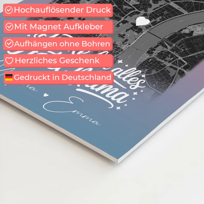 Mama Plakat mit 4 Fotos und Karte Personalisierte Geschenkidee Einfach mal Danke sagen 10