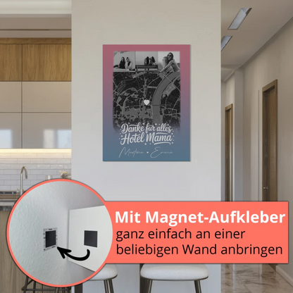 Mama Plakat mit 4 Fotos und Karte Personalisierte Geschenkidee Einfach mal Danke sagen
