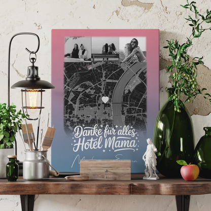 Mama Leinwand mit 4 Fotos und Karte Personalisiertes Geschenk Einfach mal Danke sagen 3