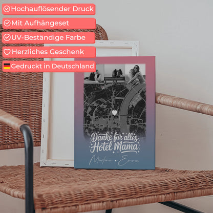 Mama Leinwand mit 4 Fotos und Karte Personalisiertes Geschenk Einfach mal Danke sagen 5