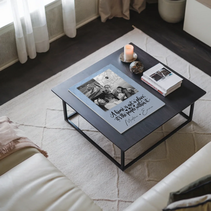 Familienbild Personalisiert mit 3 Fotos und Herz Foto Karte Home is 9