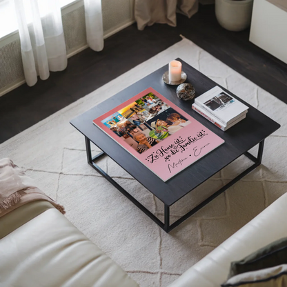 Familienbild Personalisiert mit 8 Fotos und 1 Herz Foto Zu Hause ist dein persönliches Geschenk