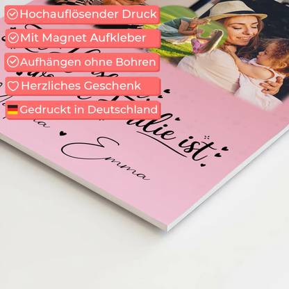 Familienbild Personalisiert mit 8 Fotos und 1 Herz Foto Zu Hause ist dein persönliches Geschenk