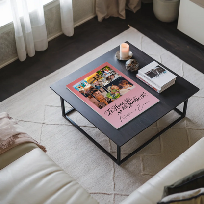 Familienbild Personalisiert mit 8 Fotos und 1 Herz Foto Zu Hause ist dein persönliches Geschenk