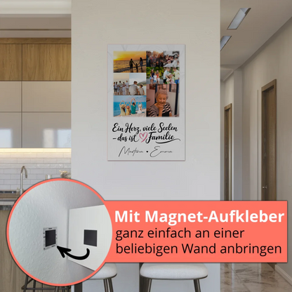 Familienbild Personalisiert Fotoboard mit 9 Fotos Ein Herz viele Seelen personalisiertes Geschenk 5